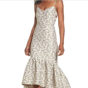 Jill Stuart Floral Jacquard High Low Dress NWT